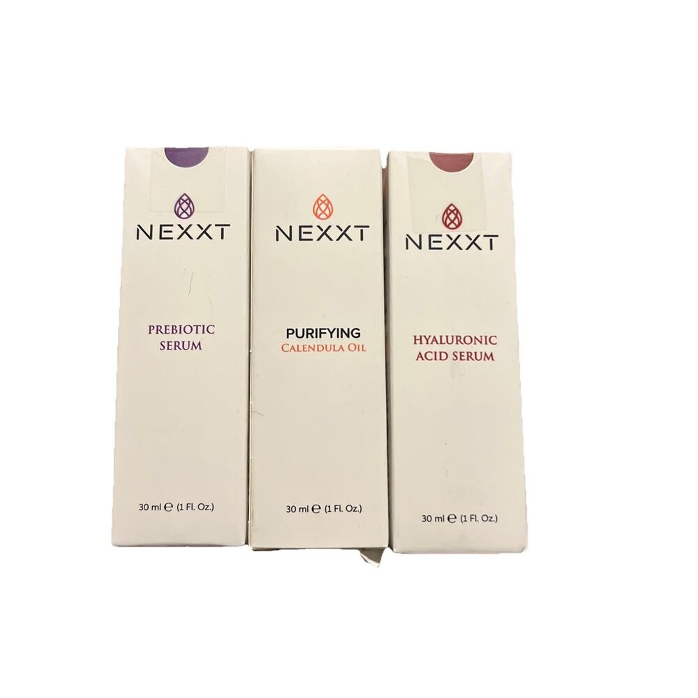 Nexxt Beauty Hyaluronic, Prebiotic And Purifying Serums MSRP $80